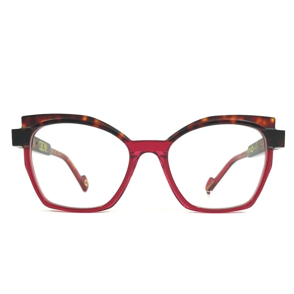 Etnia Barcelona Eyeglasses Frames CHROMA N39 HVRD Havana Red Brown 52-18-140